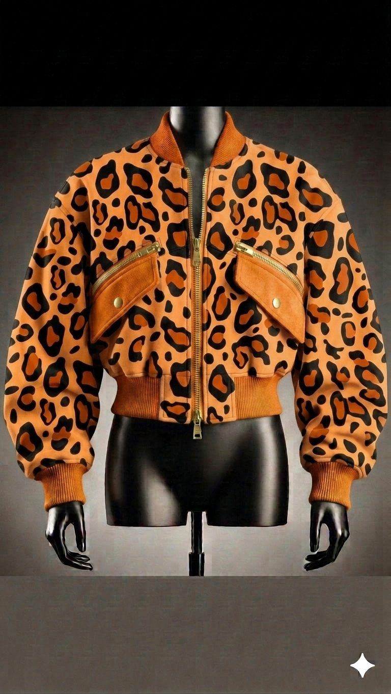 The Khool Closet "The Sahara Vegan Suede Bomber" for women.