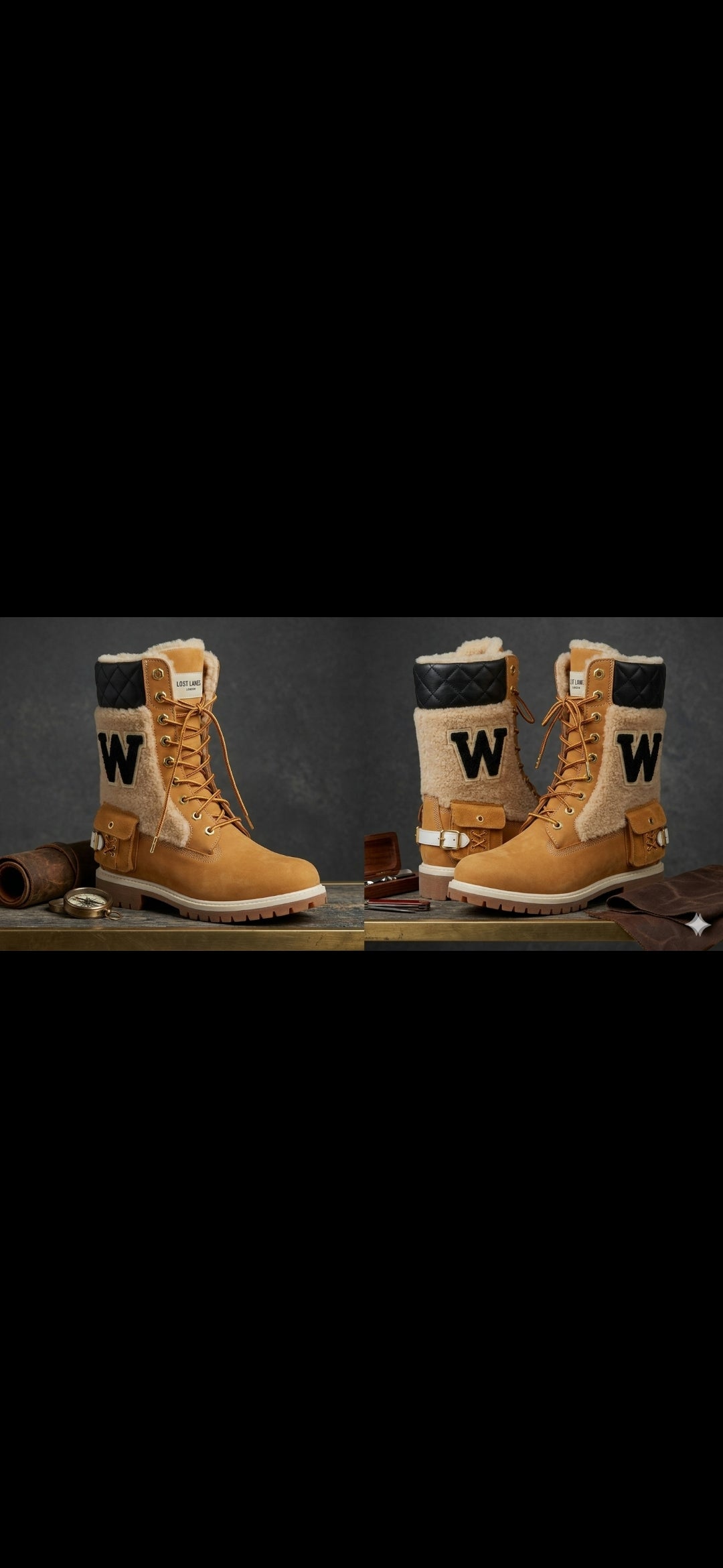 The Khool Closet "Letterman Luxe Explorer" for women. Leather/Suede/Wool