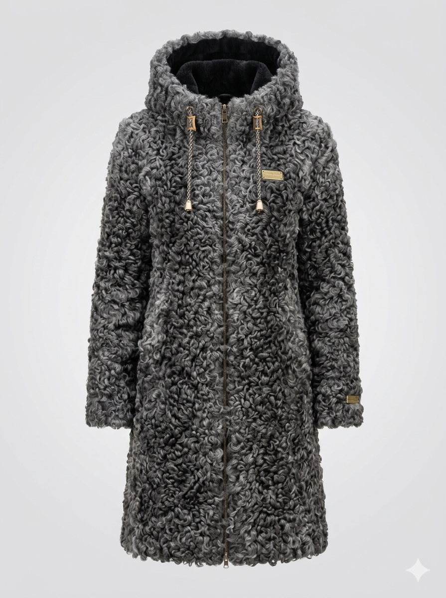 The Khool Closet: "The Cobblestone Parka" coat for women. Heather Grey