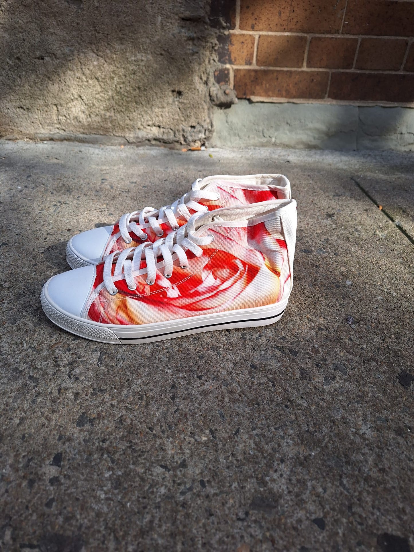 The Khool Closet: "Blossum Run" Shoe Womens Flower Print High Tops for women.