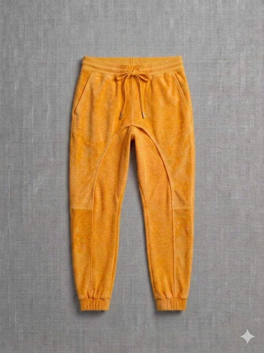 The Khool Closet: "Earthy Haze Suede Sweatpants" for women. Grey/Neon Pink/Yellow/Forest Green/Mint Green