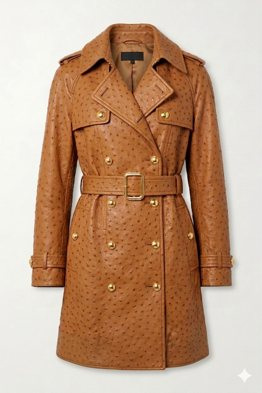The Khool Closet: "Ostrich-Embossed" for women. Tan/Green