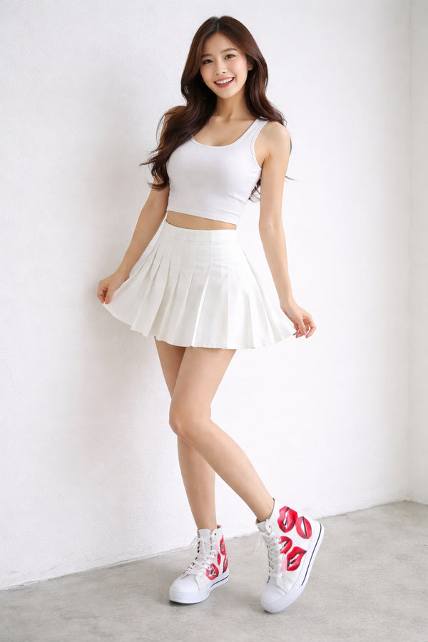 Lips print high top for women