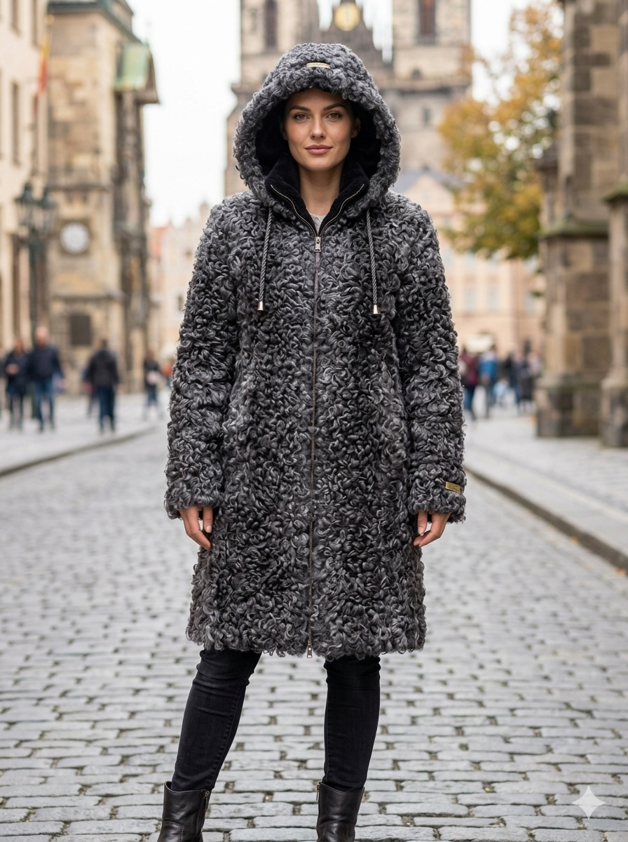 The Khool Closet: "The Cobblestone Parka" coat for women. Heather Grey