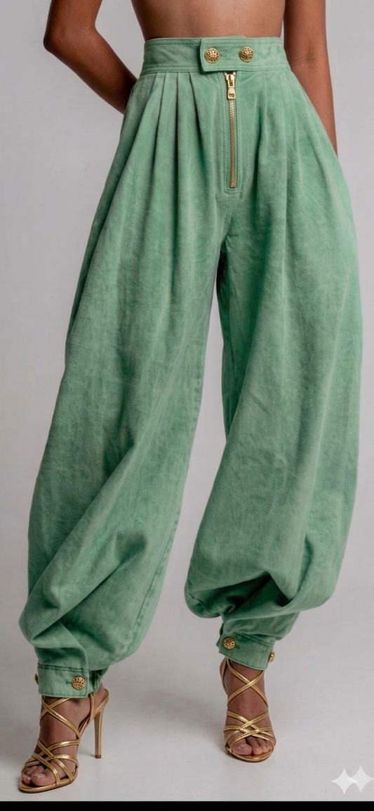 The Khool Closet: "High-Waisted Barrel Pants" for women.