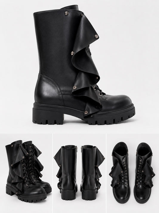 The Khool Closet: "Overlay Platform" boots for women.