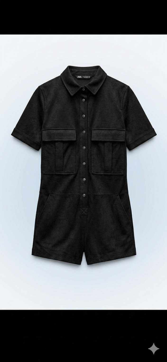 The Khool Closet: "Terracotta Snap-Front Playsuit" for women.