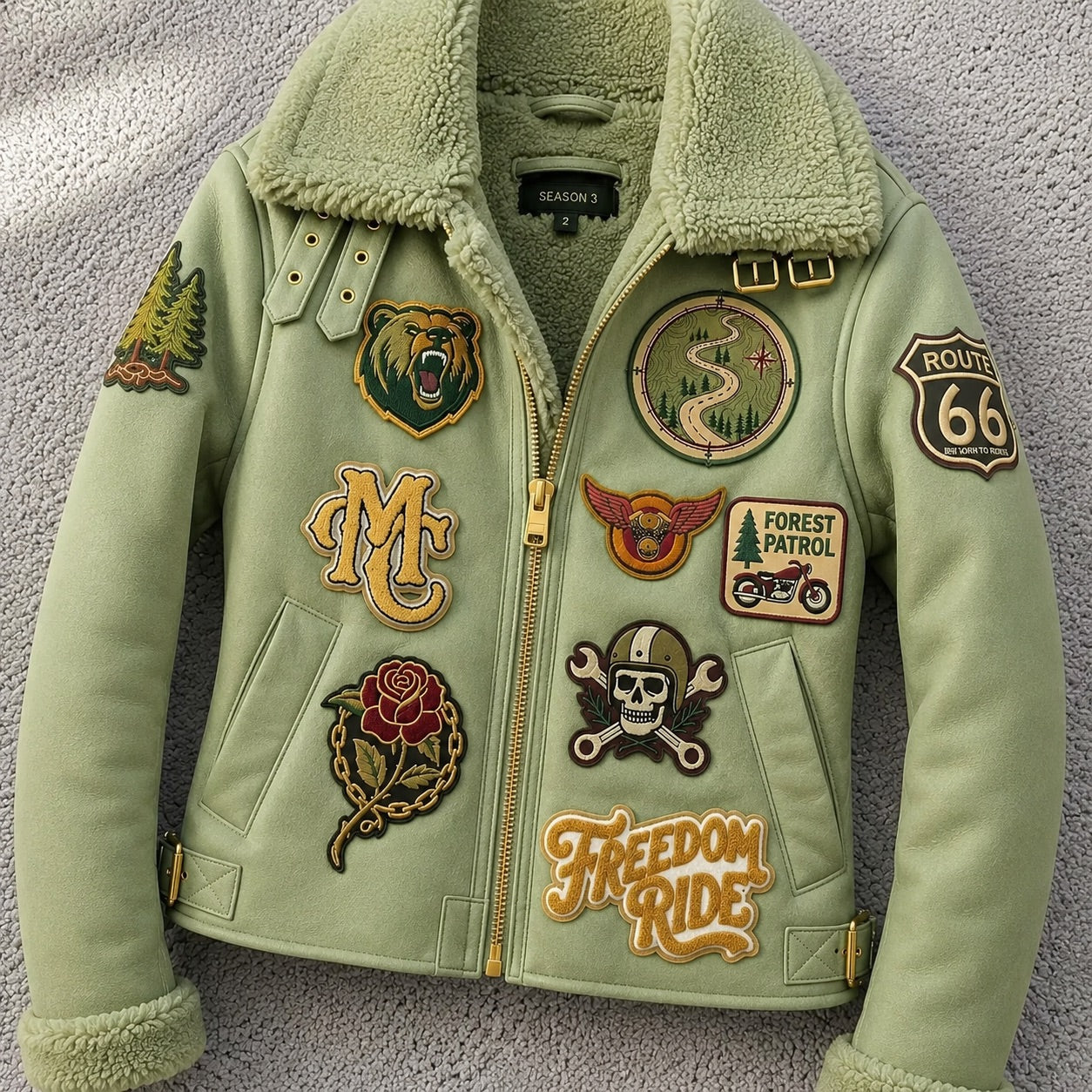 The Khool Closet: "Airforce Moto" Jacket for women. Black/Black+Green/Green+Yellow/Yellow+Yellow/Green+Green/Heather Grey/Mint Green/Red