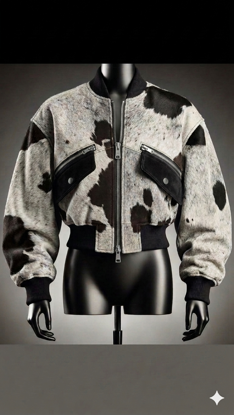 The Khool Closet "The Maverick Bomber" for women. 100%Calf Skin