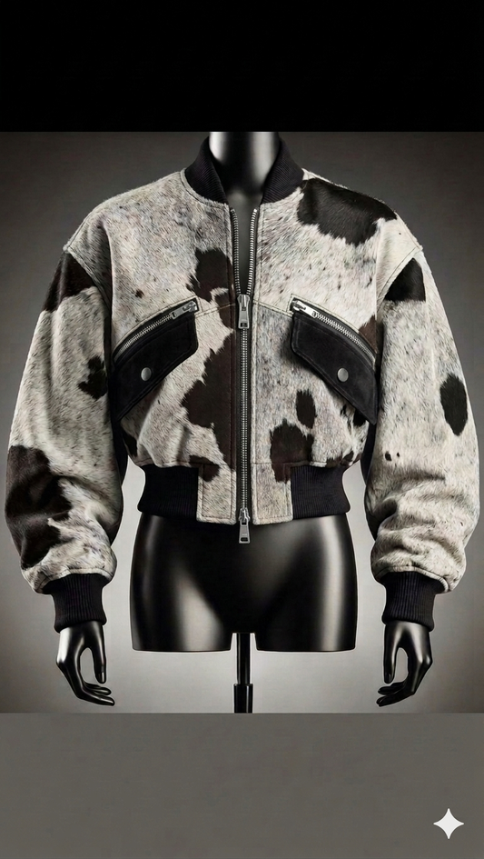 The Khool Closet "The Maverick Bomber" for women. 100%Calf Skin