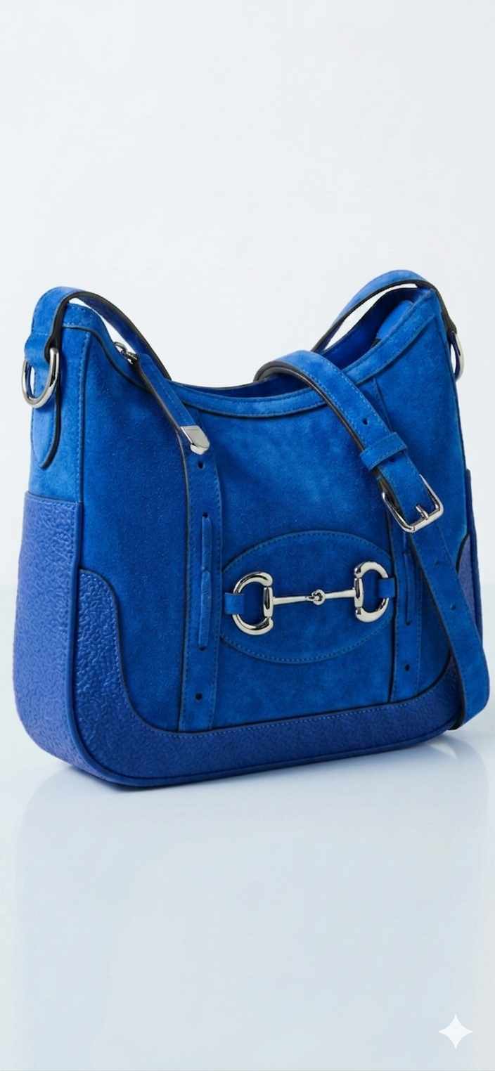 The Khool Closet "The Paddock Shoulder Bag" for women. 100%Suede/Cowhide