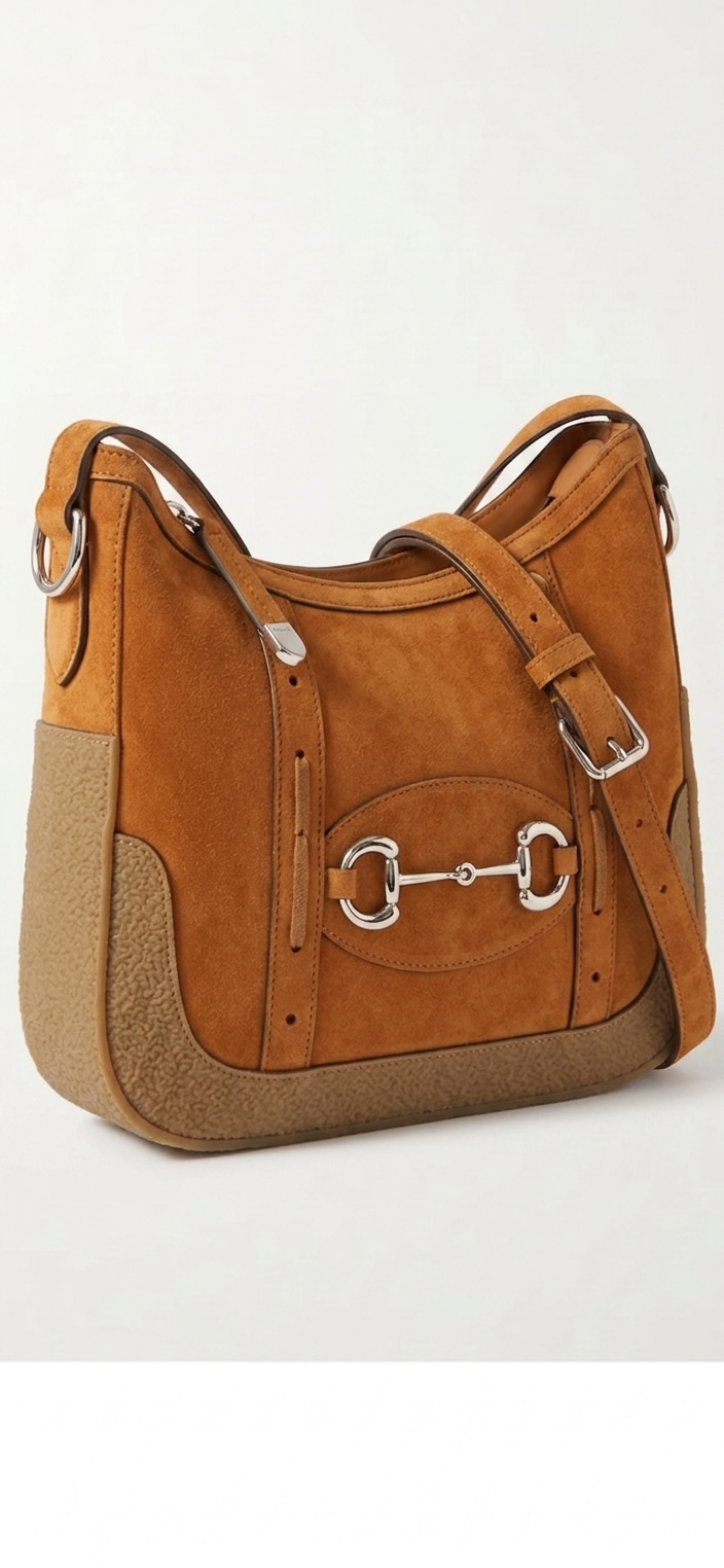 The Khool Closet "The Paddock Shoulder Bag" for women. 100%Suede/Cowhide