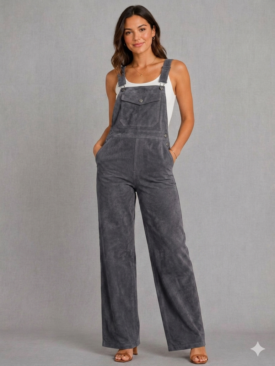 The Khool Closet: "Soft Suede Lounge" overalls for women. Blue/Neon Pink/Yellow/Forest Green/Mint Green/Heather Grey
