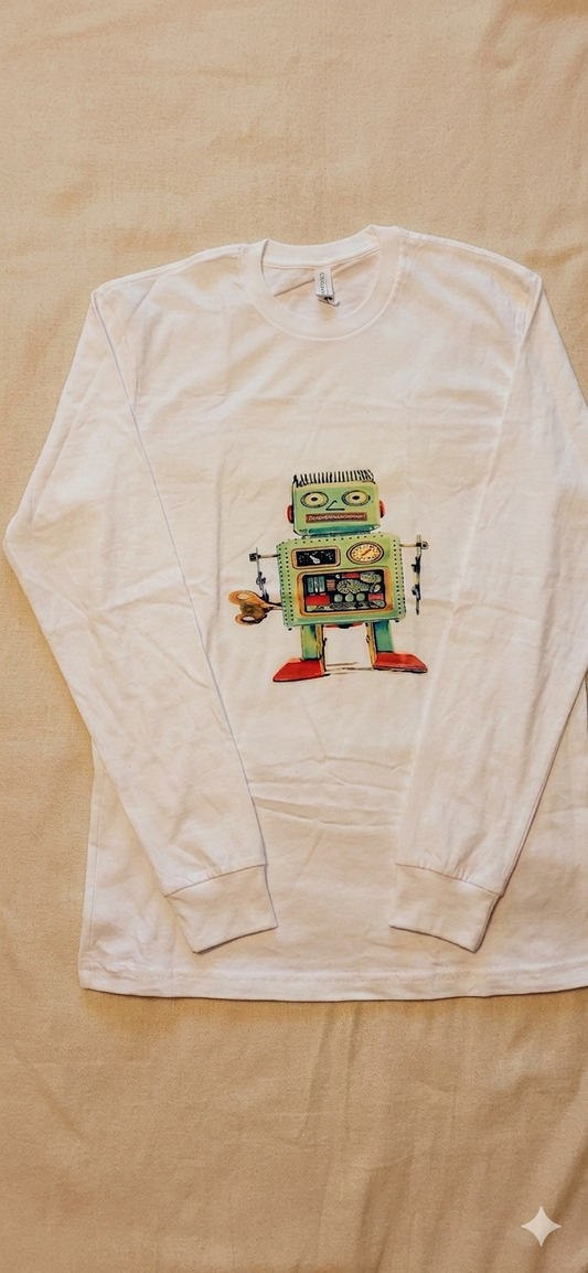 The Khool Closet: "Robot Vibes" long sleeve t-shirt.