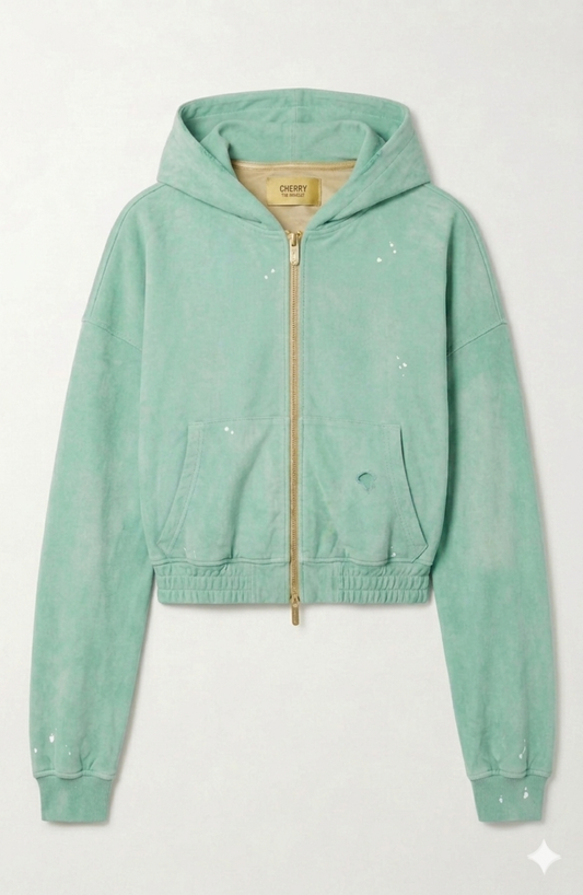 The Khool Closet: "The Heritage Sun-Bleached Zip" suede for women. Mint/Blue/Yellow
