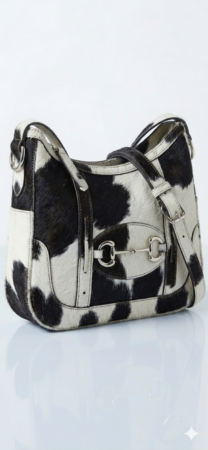 The Khool Closet "The Paddock Shoulder Bag" for women. 100%Suede/Cowhide