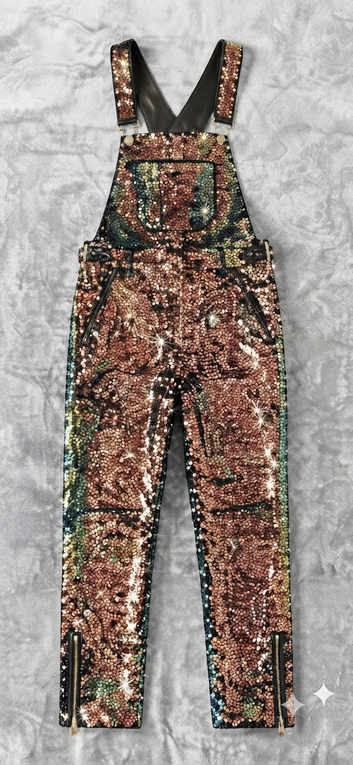 The Khool Closet " Swaroski" overalls for women.