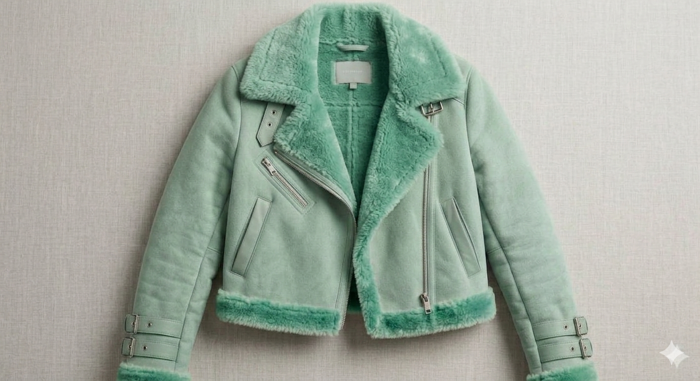 The Khool Closet: "Verdan Suede Aviator" for women. Mint Green