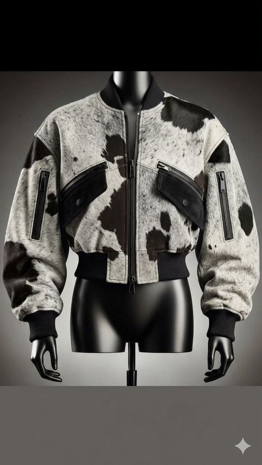 The Khool Closet "The Maverick Bomber" for women. 100%Calf Skin