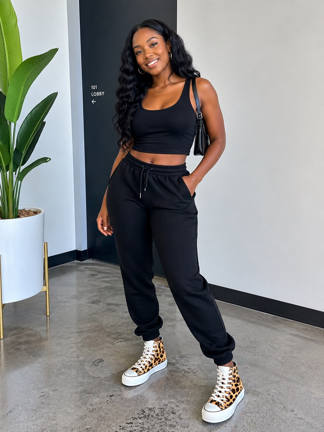 Womans High top leopard sneakers