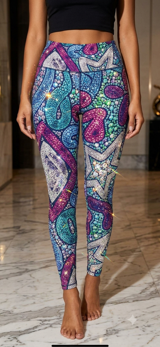 The Khool Closet "Dope" moissanite sweatpants for woman.