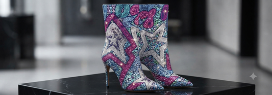The Khool Closet "Dope" moissanite boots for woman.