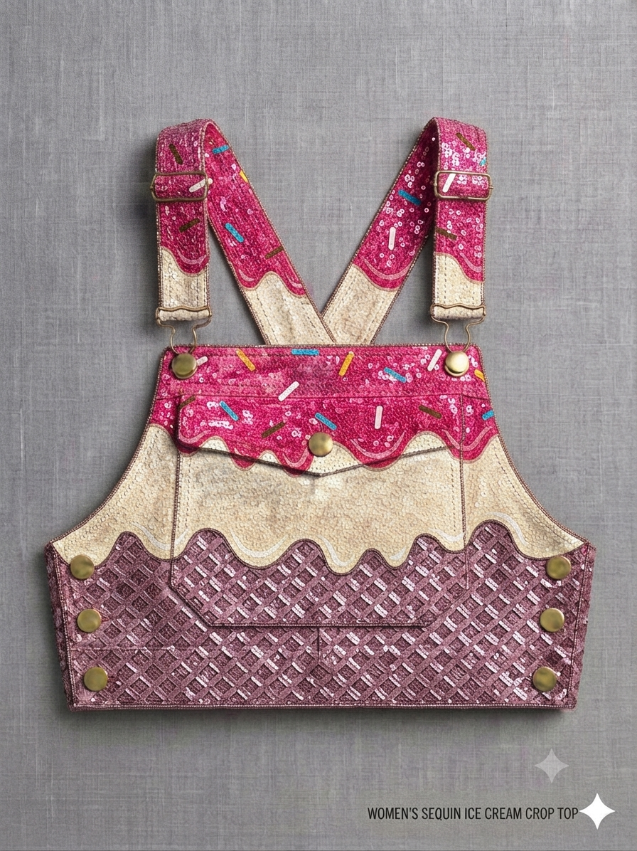 The Khool Closet "Women's Sequin Ice Cream Top & Joggers" for women.