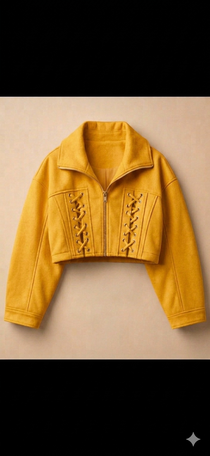 The Khool Closet: "The Lace-Up Crop" for women. 100% Lamb Suede