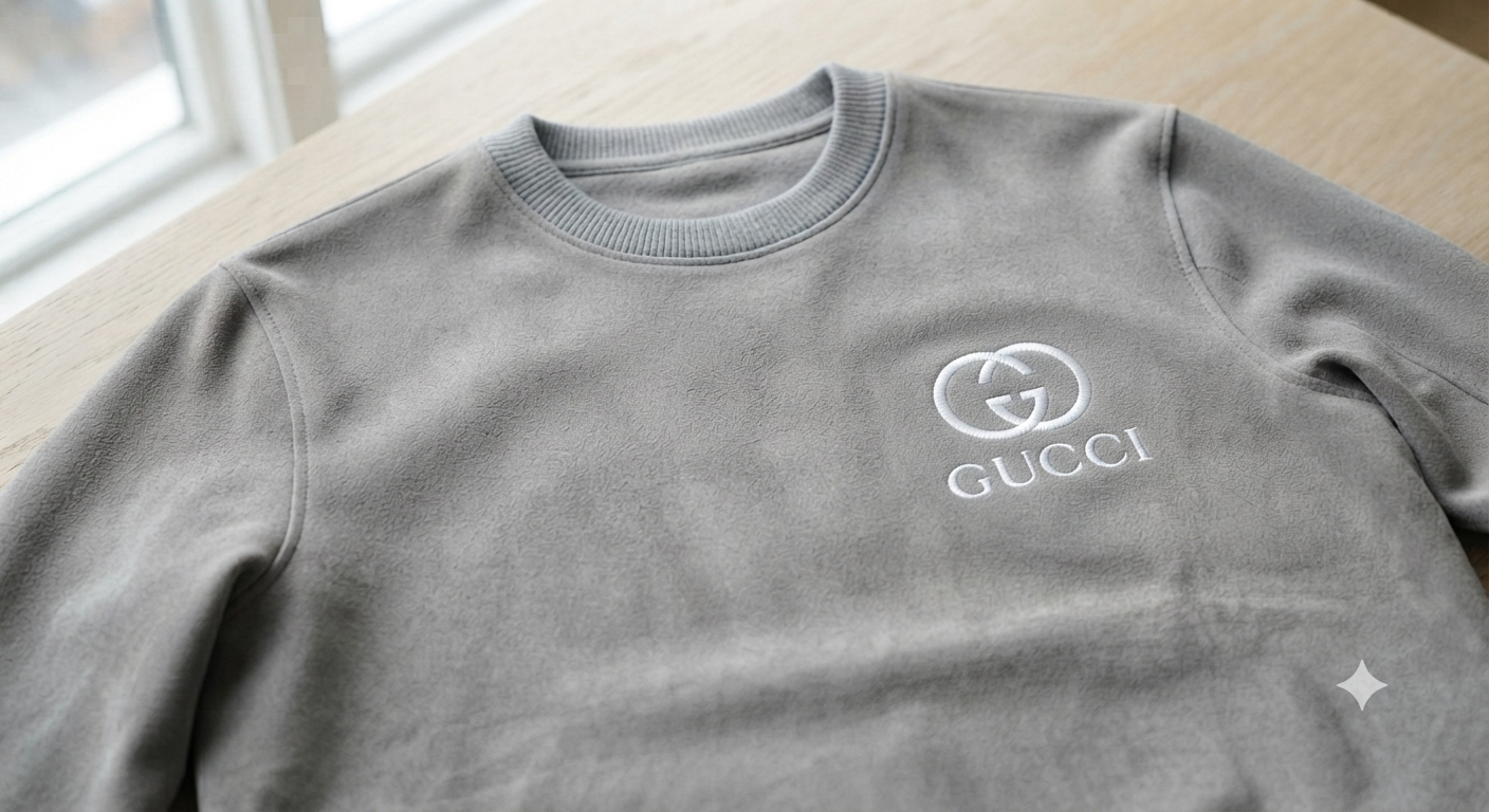 For promotional use only. "Good Dude" Gucci sweater for men & women. (Lamb Suede)