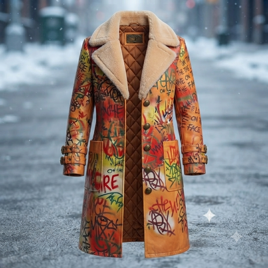 The Khool Closet "Urban Graffiti Trench" for women.