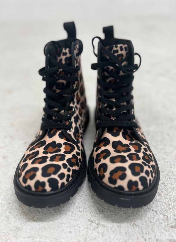 Leopard print boots for women