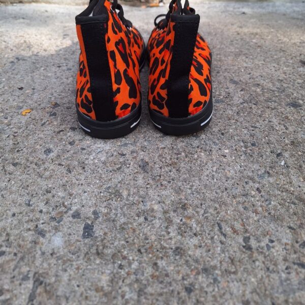 Womens Black Orange High Top Sneakers - Image 3